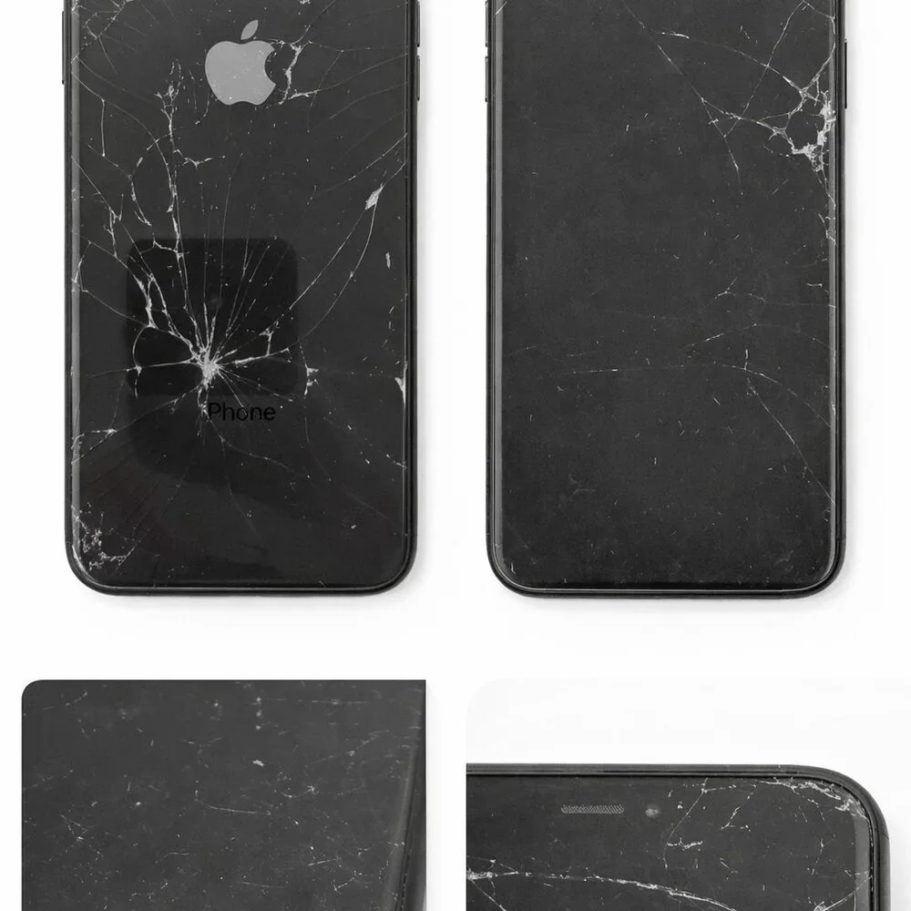 iPhone XR 64GB Black Cracked Screen/Back LCD Issue Untested For Parts/Repair